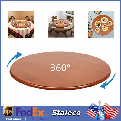 27,56-дюймовый дубовый органайзер Lazy Susan для стола — деревянный проигрыватель деревянный кухонный поднос - Изображение 1 из 4