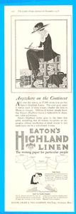 1918 Eaton's writing paper linen envelopes antique print ad ladies at work - Picture 1 of 5
