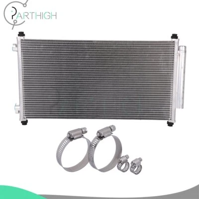 Aluminum A/C Condenser For 2007-2011 Honda CR-V With stainless steel Hose Clamps - Image 1 of 4