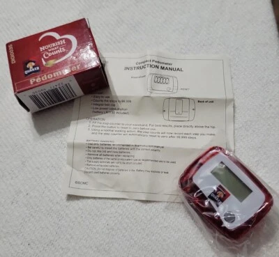 NUEVO Podómetro compacto Quaker Oats ~ Nutre lo que cuenta.  Nuevo.  Foto 1 de 4