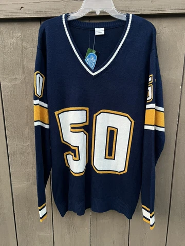 The Official Jersey Sweater NWT Chargers Chuck Allen #50 NFL Long Sleeve - XL Cover