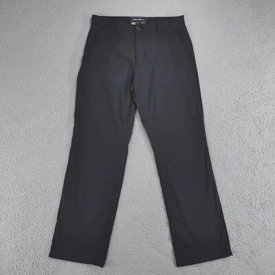 Eddie Bauer Pants Mens 33x32 Black Travex Straight Leg Outdoor Stretch Chino - Image 1 of 4