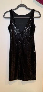 Party Black Sequin Bodycoon Dress UK 8 True Decadance  - Picture 1 of 5