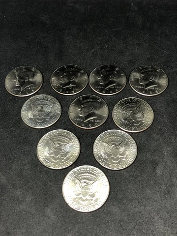 Lot of 10 1995-P UNCIRCULATED Kennedy Half Dollars 50C Ungraded NM, Mint Errors Cover