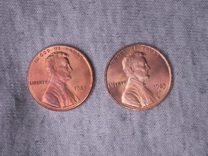 1983 P&D Lincoln Cents BU uncirculated US mint 1C cent coin - Picture 1 of 2