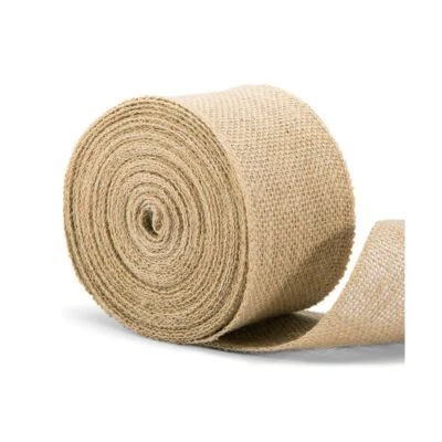 3-48cm Natürliche Jute Stoff Band Für DIY Hochzeit Geschenke Einpacken Dekor Neu - Bild 1 von 4