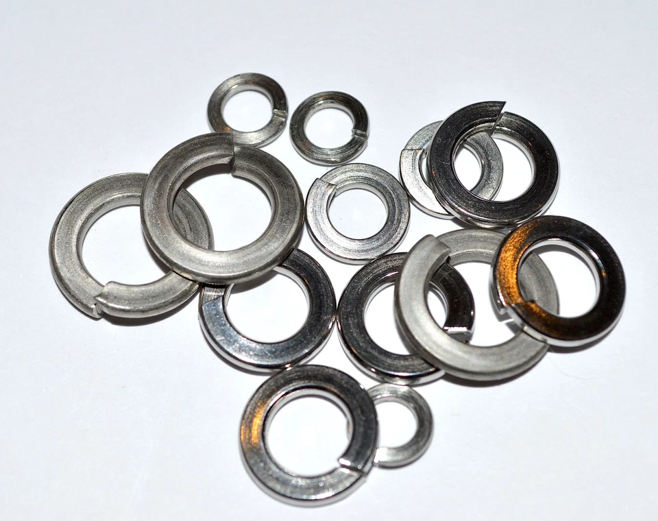 MJM NATIONAL METRIC SPLIT LOCK WASHER STAINLESS MARINE A4 316 M8 50 EA