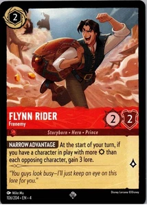 Flynn Rider - Frenemy - Super Rare - Ursula's Return - 106/204 - NM - Regular - Picture 1 of 2