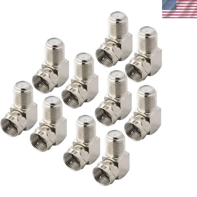 High-Speed F Type Female to Male Coaxial Adapter - 10 Pack for Tangle-Free Setup - Image 1 of 4