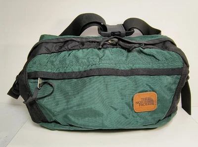 Riñonera lumbar vintage The North Face verde montaña motociclista bolsa de cintura 13x8x6 Foto 1 de 4