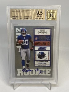 VICTOR CRUZ CONTENDERS RC TICKET AUTO SP SUPERSTAR BGS 9.5/10 All 9.5’s GEM MT - Picture 1 of 6