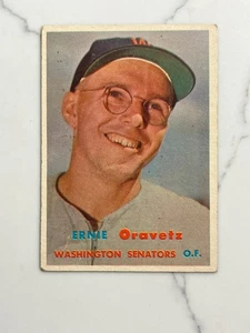 Carta Baseball 1957 Topps #179 Ernie Oravetz Washington Senators - Foto 1 di 2