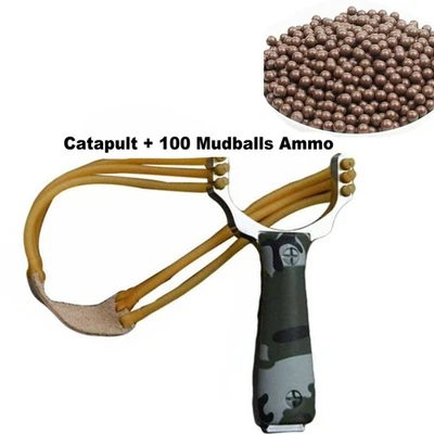 Potente catapulta de honda mango de aleación eslinga tiro juego caza alta velocidad