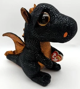 Ty Beanie Boos "Merlin" der schwarz-orange Drache 9 Zoll Medium Plüschtier - Bild 1 von 9