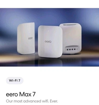Eero Max 7 (POWERED BY FRONTIER)Tri-Band Mesh Wi-Fi 7 Router - White, 1-Pack - Image 1 of 3