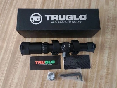 Truglo Tru Brite 30 Series Scope 1-4x24mm Duplex Mil-Dot 30mm Black TG8514BT - Image 1 of 4