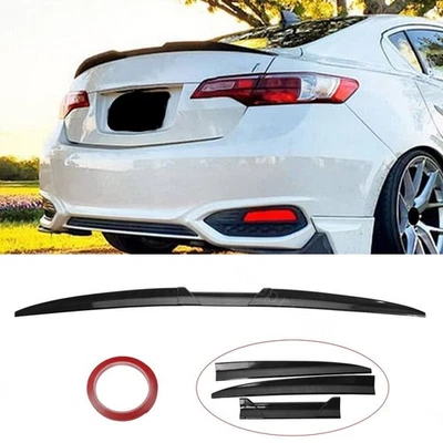 Carbon Fiber Look Rear Trunk Roof Lip Spoiler Tail Wing For Acura TL 2004-2014 Foto 1 de 4