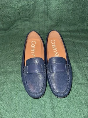 Zapatos para mujer Calvin Klein azul marino 8,5 M Lisette brillante lagarto mocasín Foto 1 de 4