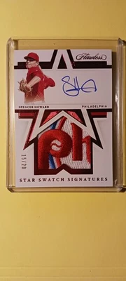 2021 Panini Flawless 15/20 Patch Auto Spencer Howard #SSS-SH Phillies - Image 1 of 2