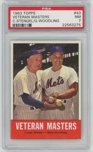 1963 Topps 43 Stengel/Woodling PSA 7 702220  - Imagen 1 de 2