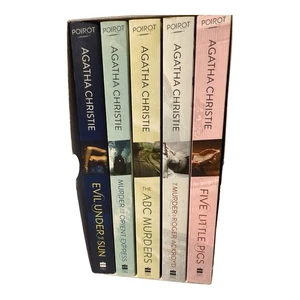 The Best of Poirot - Agatha Christie Box Set of 5 Books - Paperback - Picture 1 of 3