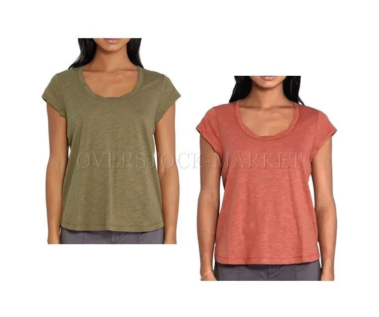 NEW WOMEN SOCIAL STANDARD BY SANCTUARY LIGHTWEIGHT AMBER SCOOP NECK TEE! VARIETY - Image 1 of 1