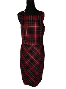 NWT Children’s Place Women’s Size 4 Dress. Multicolor Plaid. Sleeveless - Picture 1 of 4