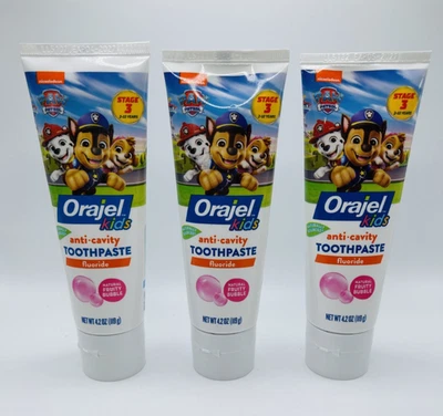 Orajel Kids Paw Patrol 抗腔氟化物牙膏,天然果味泡泡 — 第 1/3 张图片