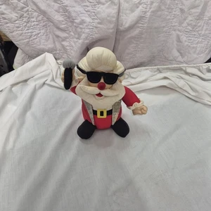 VINTAGE GREAT AMERICAN FUN CORP SANTA CLAUSE PLÜSCHTIER HIP HOP singender Elvis - Bild 1 von 5