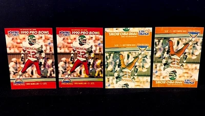 Lote (4x) Reggie White Erik McMillan 1990 Pro Set Erros Várias Variações de Cor - Imagem 1 de 4