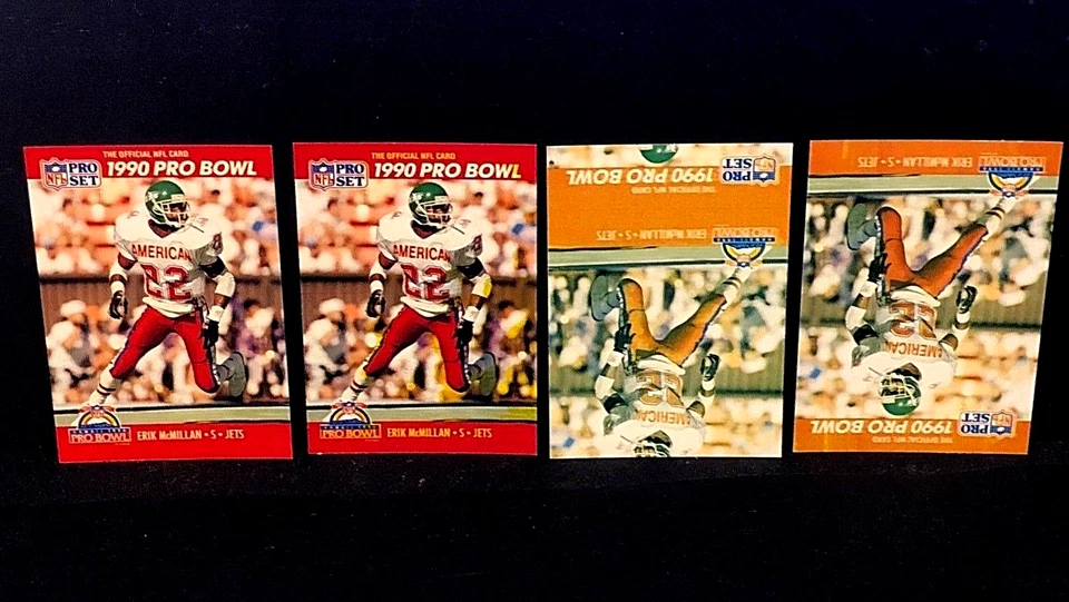 Lote (4x) Reggie White Erik McMillan 1990 Pro Set Errores Variaciones Multicolor Foto 1 de 4