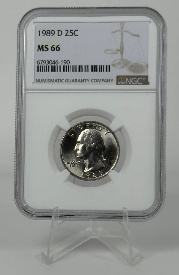 1989-D Washington Quarter DDO NGC MS66 Doubling Tripling Die Chips Brilliant UNC - Image 1 of 4