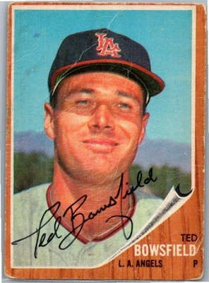 1962 -Ted Bowsfield- Topps Autograph/Signed/Auto Baseball Card #369 Angels - Image 1 of 2