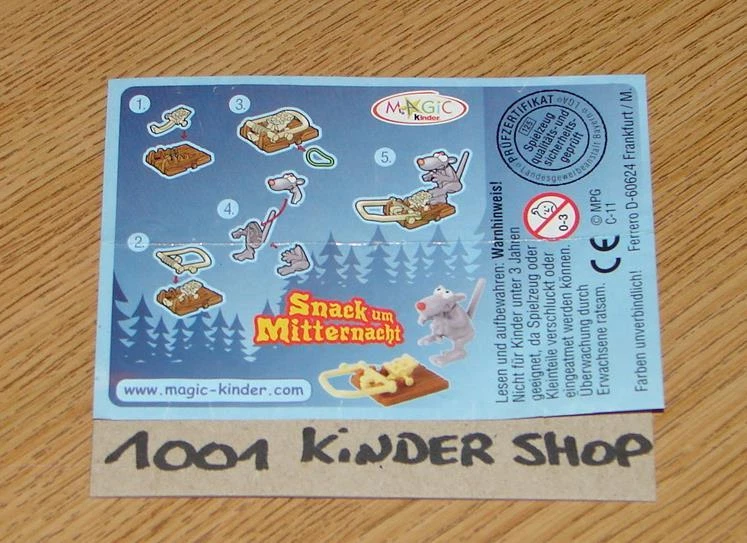 KINDER C-11 C11 SNACK UM MITTERNACHT - BPZ (D) - Photo 1/1