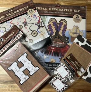 Cowboy Western Rodeo Geburtstag Deko & Zubehör Konvolut - Bild 1 von 6