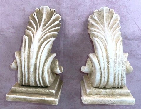 Vintage Corbels 2 Shelf Acanthus Leaf Wall Sconce Bracket Plaster Cover