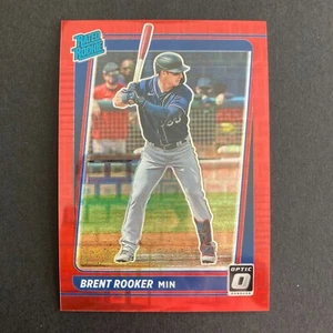 Brent Rooker 2021 Donruss Optic FOTL Rojo Pandora Prizm/99 Clasificado Novato #68, RC - Imagen 1 de 7