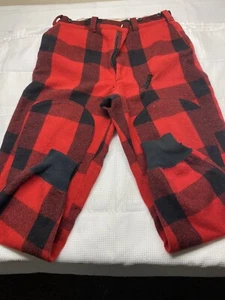 Vintage Woolrich Pants Mens 36x30 Buffalo Plaid Hunting Wool  1405 USA Made - Picture 1 of 9