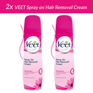 2xVEET Spray on Hair Removal Cream Normal skin LEGS & BODY 150ml! Free shipping!