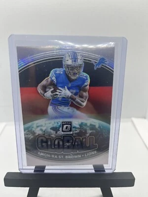 Amon-Ra St. Brown Rookie 2021 Donruss Optic Global Silver Prizm #GB-3 Lions - Image 1 of 2
