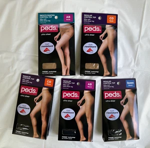 Peds Control Top Pantyhose Ultra Sheer Leg Sizes AB / CD - Picture 1 of 9