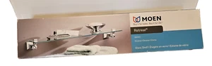 MOEN DN8390CH Retreat Wall-Mount Clear Glass Shelf in Chrome NEW - Picture 1 of 3