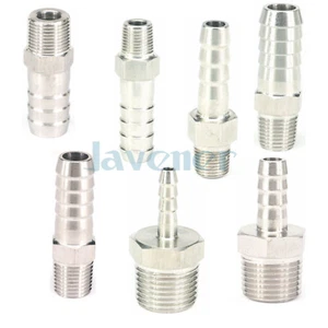 Adaptadores de montaje de acero inoxidable 304 de 1/8" a 1/2" BSPT macho a 6-16 mm - Imagen 1 de 46
