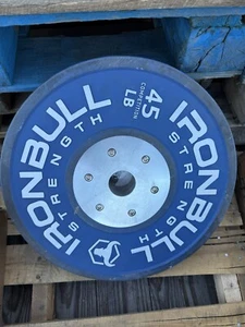 Iron Bull Strength Competition Blue Bumper Plate 45LB SINGLE PLATE ONLY - Picture 1 of 3