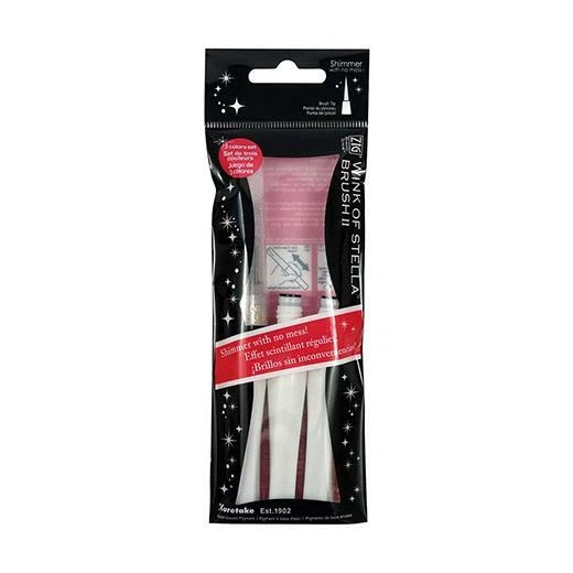 Kuretake ZIG Wink of Stella Glitzer Pinsel Stift & Minen Set - Klar