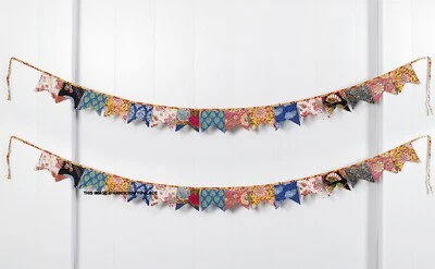 50 piezas Tela Bunting Boda Vintage Shabby Hecho a Mano Estampado Floral 11 pies Foto 1 de 4