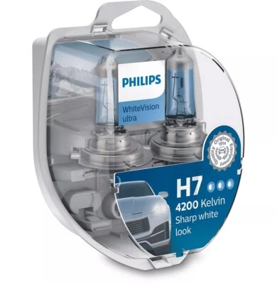 Philips H7 12V 55W PX26d WhiteVision Ultra 4200K 2st. + 2x W5W - Bild 1 von 4