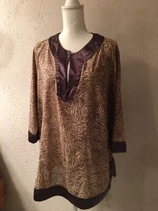 Apostrophe Animal Print Damen Plus braun V-Ausschnitt Pullover Bluse Größe 20/22 - Bild 1 von 4