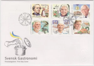 Sweden FDC 2002, Gastronomy, Cookery Book Authors, Chefs, Mint - Picture 1 of 1