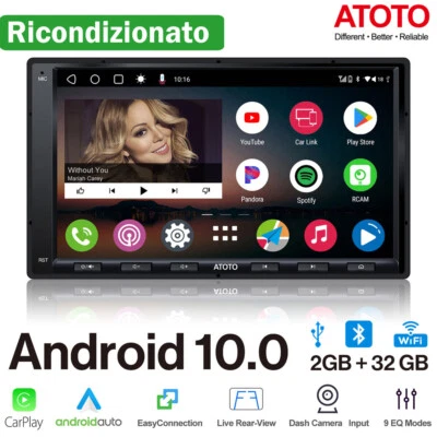 ATOTO A6 PF Android Autoradio 7 Pollici Navi GPS - Wireless Carplay,Android Auto - Immagine 1 di 4